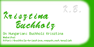 krisztina buchholz business card